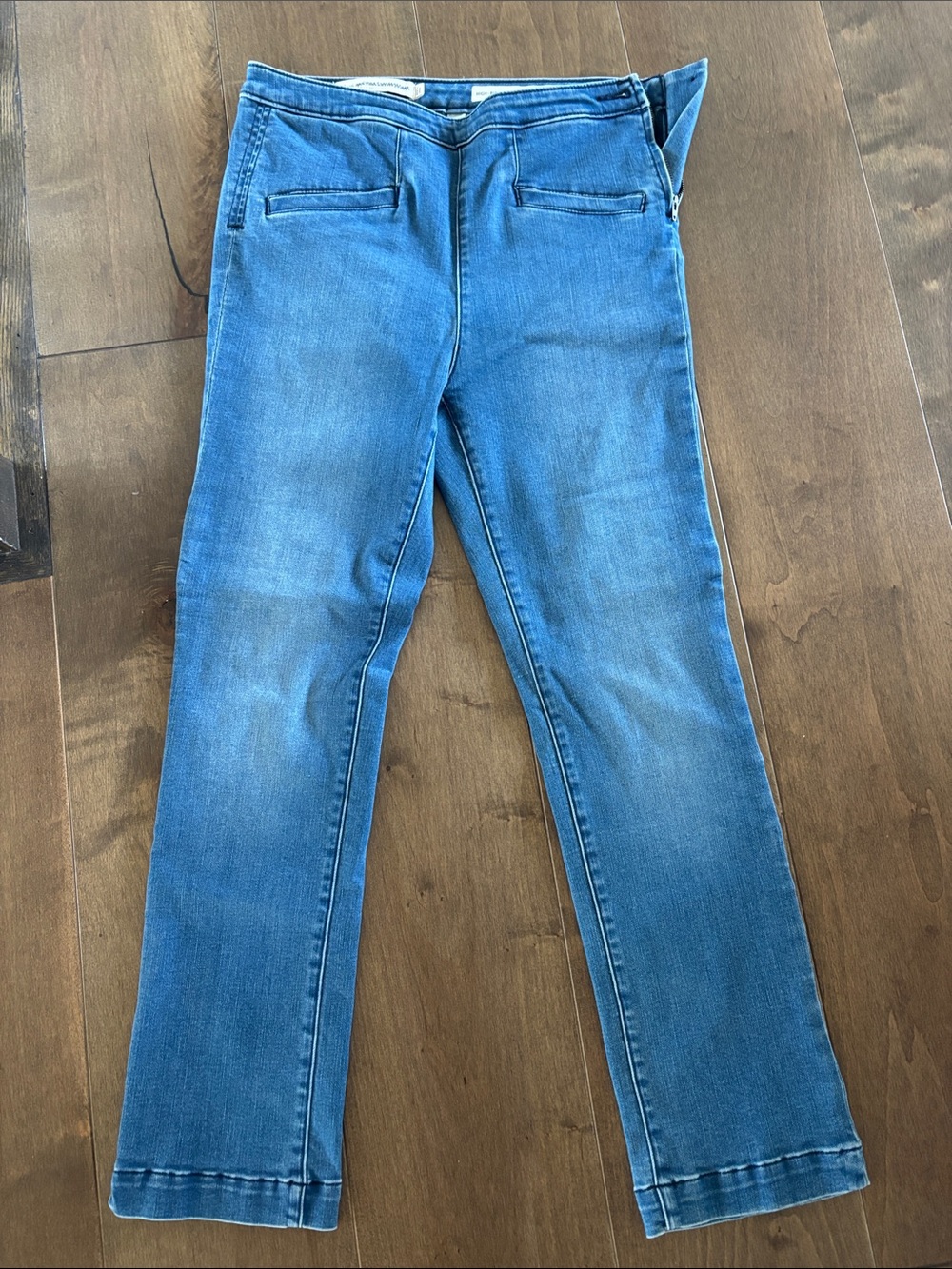 Pilcro and the Letterpress High Rise Midwash Blue Denim Leggings, size 27